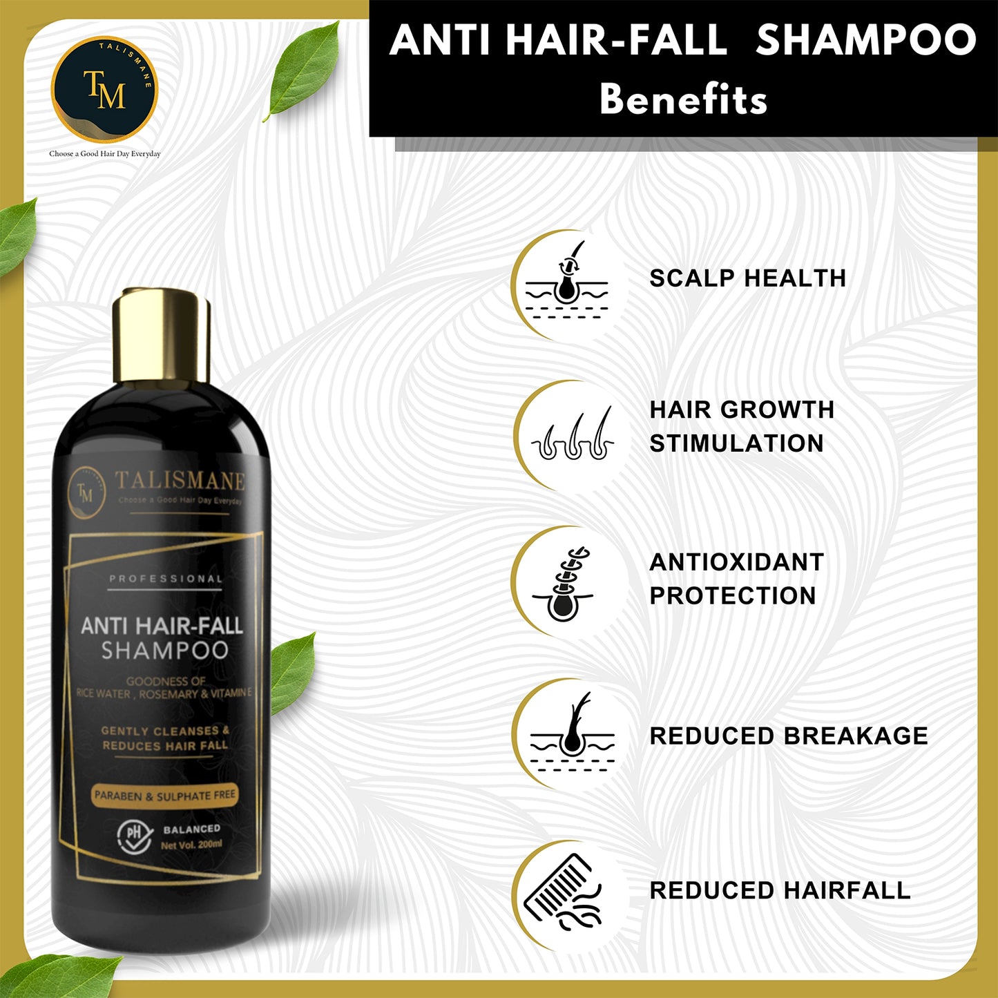 TALISMANE PROFESSIONAL ANTI HAIRFALL SHAMPOO (200ml)