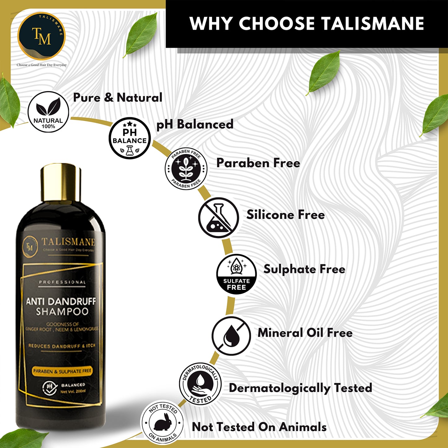 TALISMANE PROFESSIONAL ANTIDANDRUFF SHAMPOO (200ml)