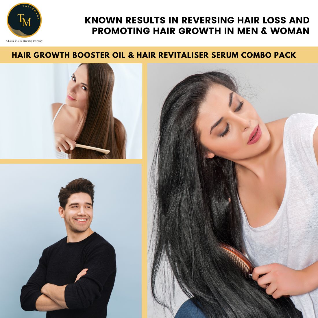 ANTIHAIRFALL/ HAIRGROWTH BOOSTER OIL & REVITALISER SERUM COMBO -FOR MEN & WOMEN