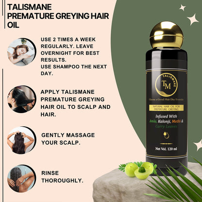 PREMATURE GREYING FIGHTER HAIR OIL (120 ML)