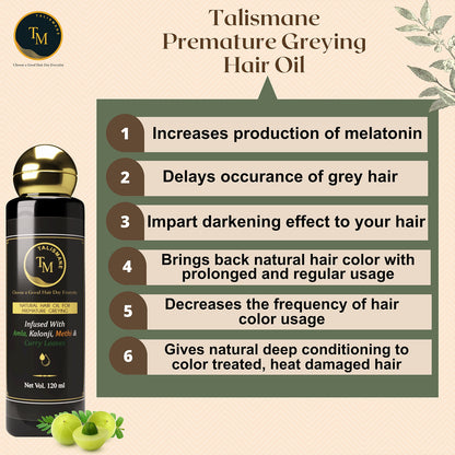 PREMATURE GREYING FIGHTER HAIR OIL (120 ML)